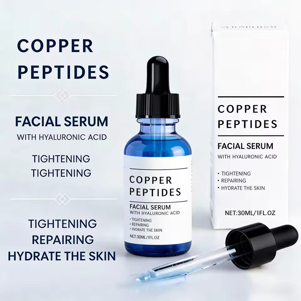 Copper Titanium Essence Hyaluronic Acid Serum For Sensitive Dry Moisturizing Brightening Soothing Face Skin Care Essence